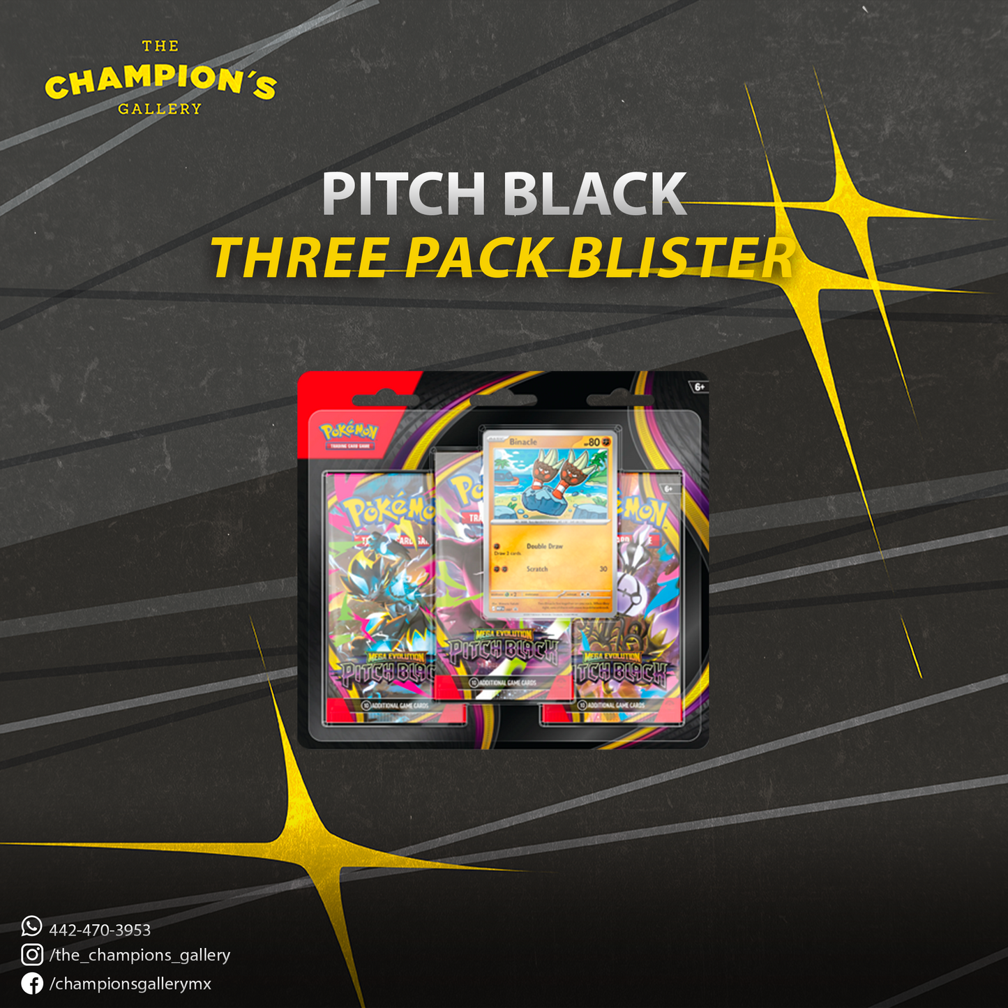 Pitch Black - 3 blister pack