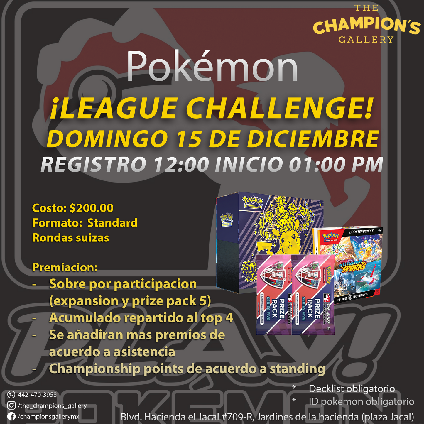 Pokemon league challenge - Diciembre