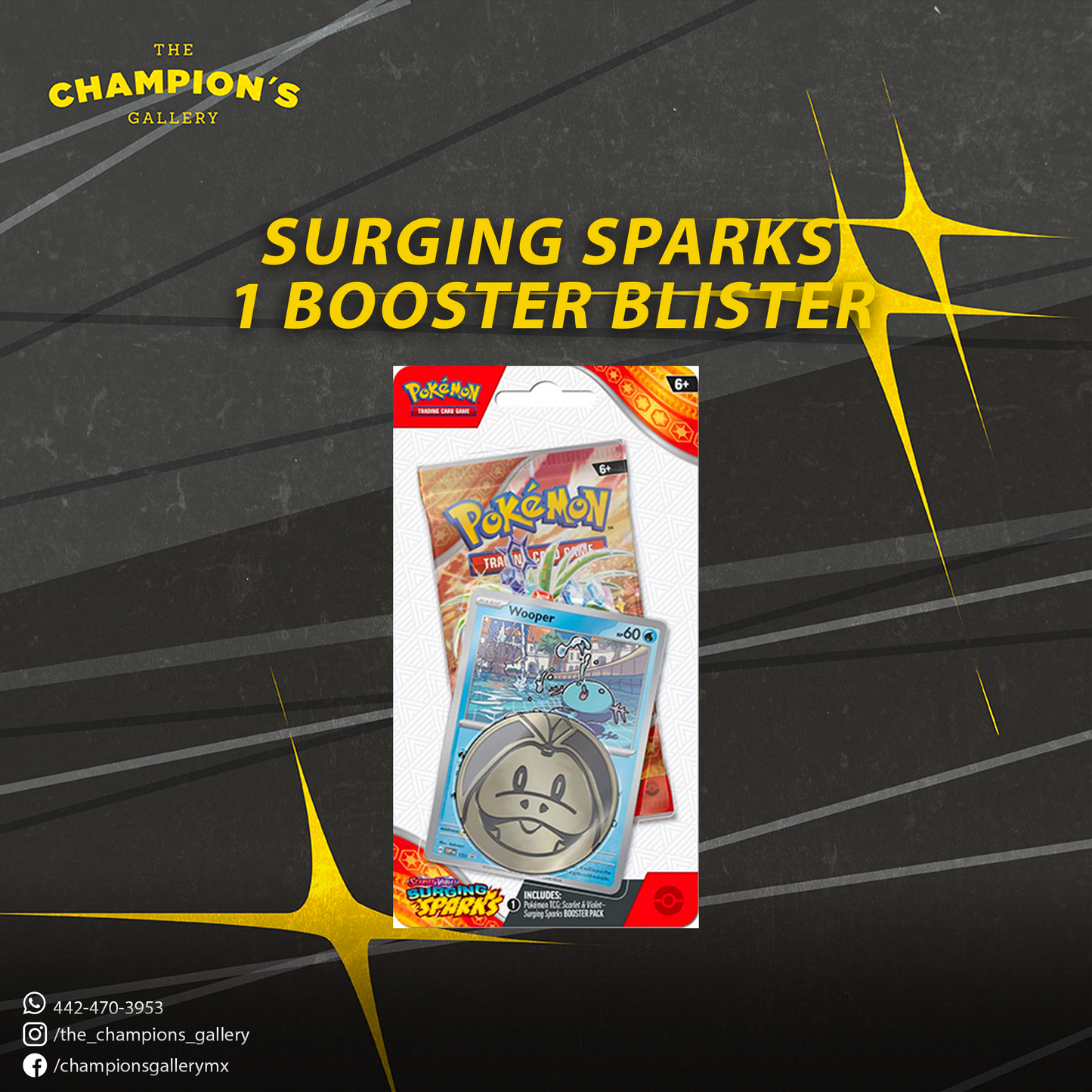 Surging Sparks Booster Blister + Promo + Coin
