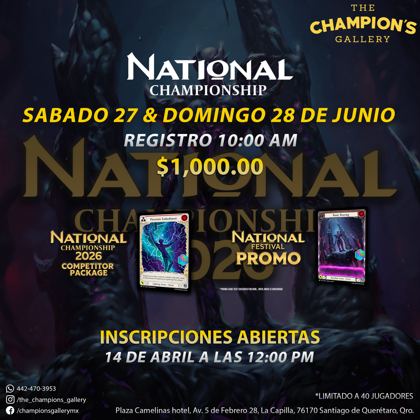 Flesh and blood - National championship - Entrada