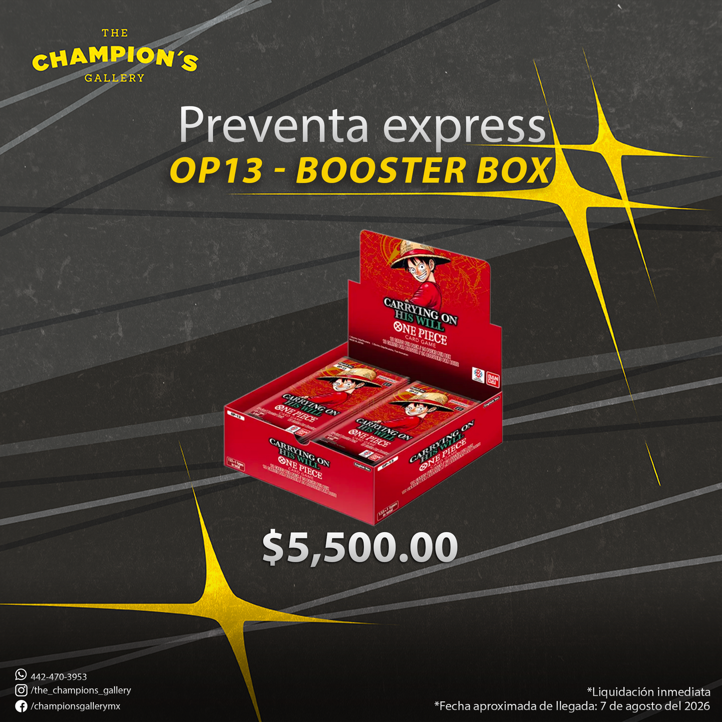 Preventa express - OP 13 - Carrying on his will - booster box