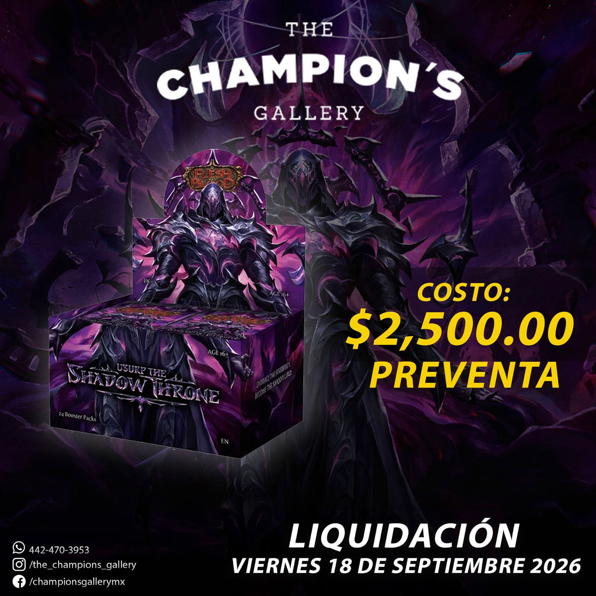 Preventa - Flesh & Blood Booster Box USURP THE SHADOW THRONE