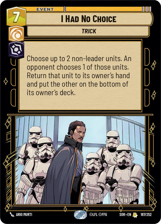 I Had No Choice [SOR - 187/252]