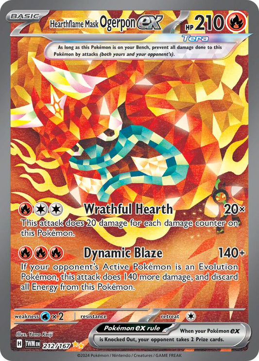 Hearthflame Mask Ogerpon ex - 212/167 [TWM - 212]