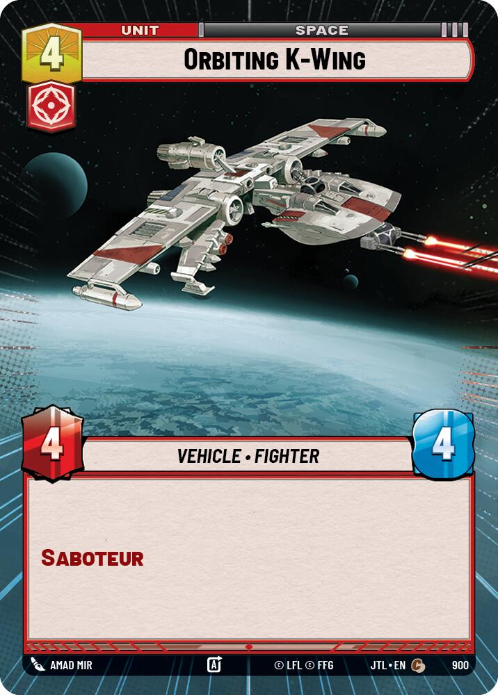 Orbiting K-Wing (Hyperspace Foil) [JTL - 900]