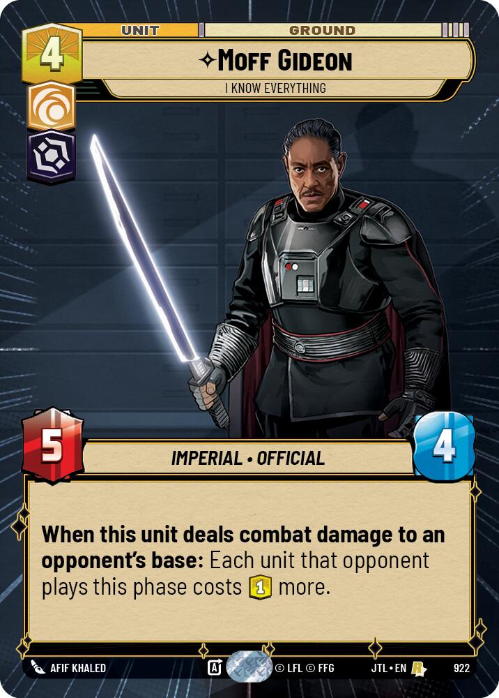 Moff Gideon - I Know Everything (Hyperspace Foil) [JTL - 922]
