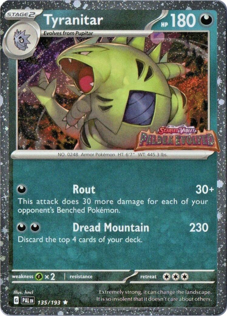 Tyranitar (Paldea Evolved Stamp)