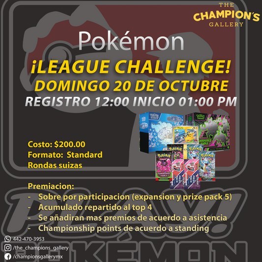 Pokemon league challenge - Octubre