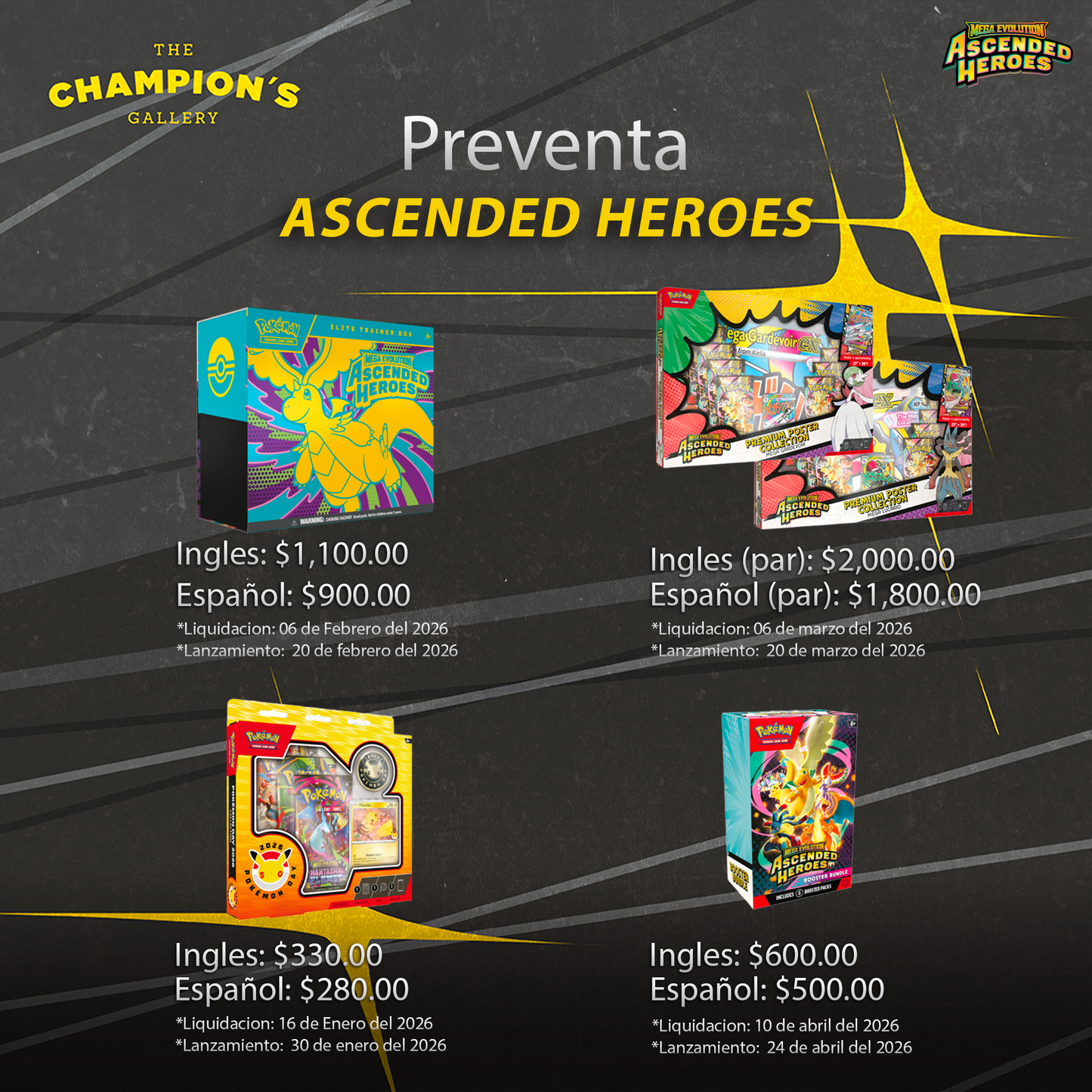 Ascended heroes - PREVENTA