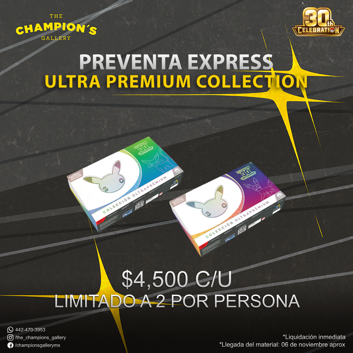 Preventa - 30 aniversario Pokemon: Ultra premium collection
