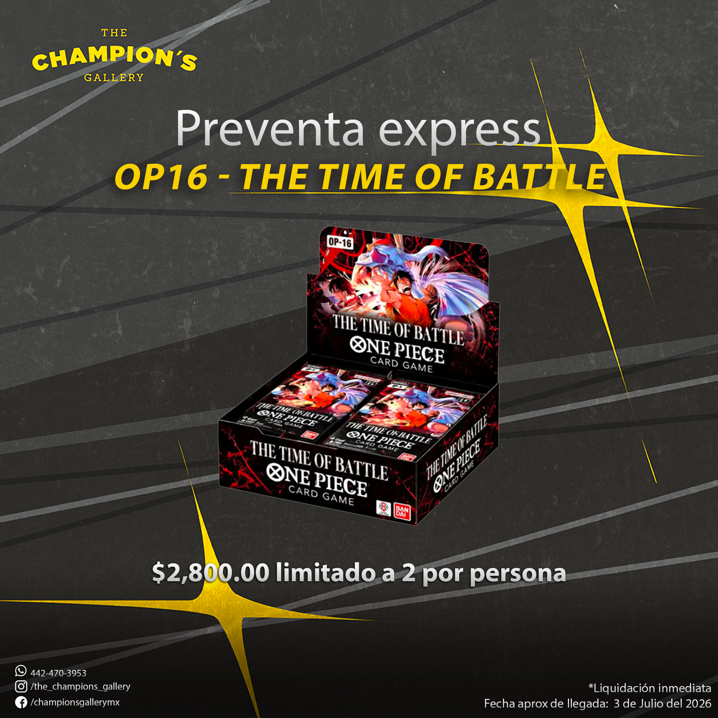 Preventa express - OP16 - The time of battle
