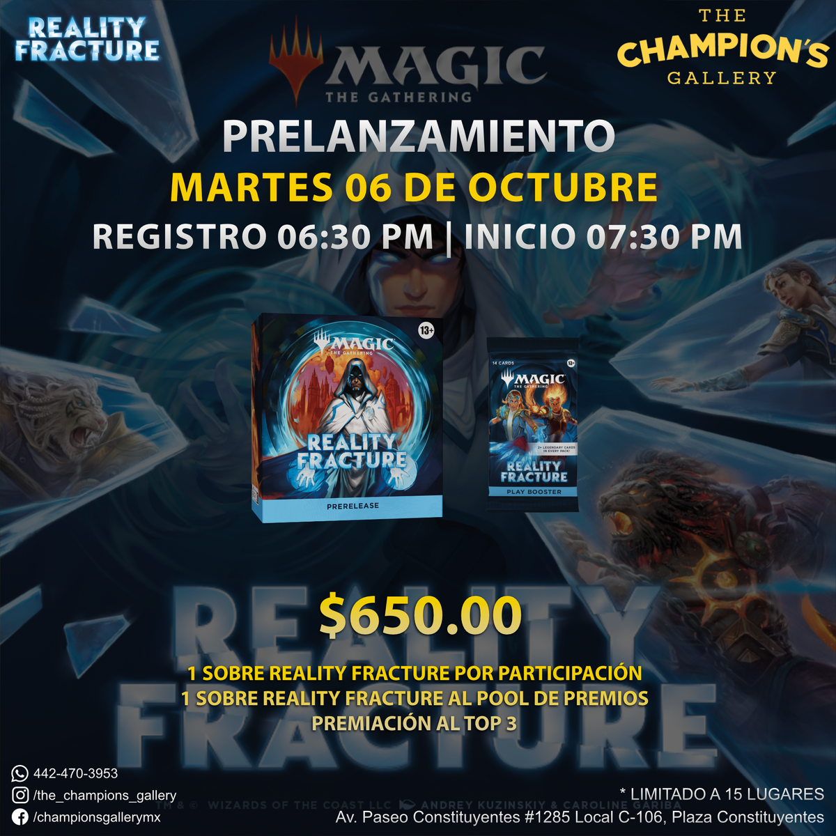 Prelanzamiento Reality Fracture en The Champion’s Gallery – 6 de octubre de 2026